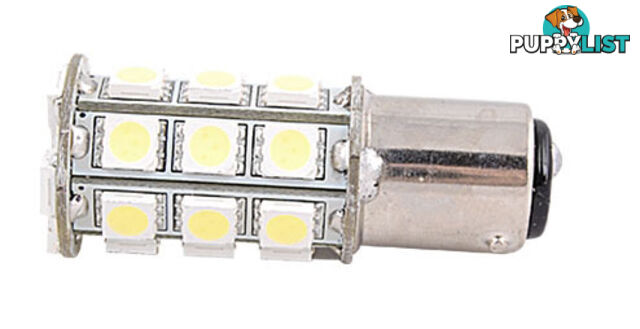 LED - BA15D Double Contact Bulb, 250 Lumens, Parallel Pins, Cool White LEDs