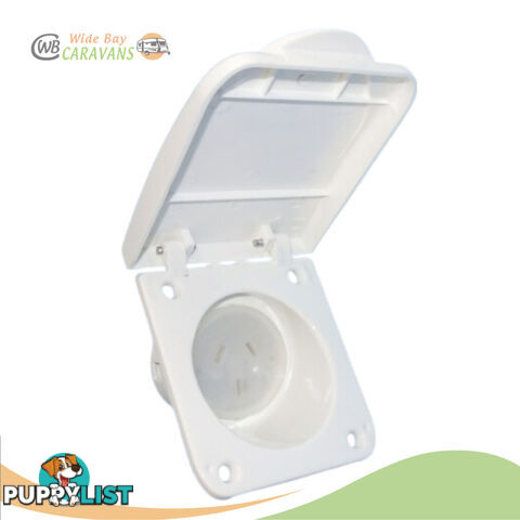 Power Outlet Socket 10A in White