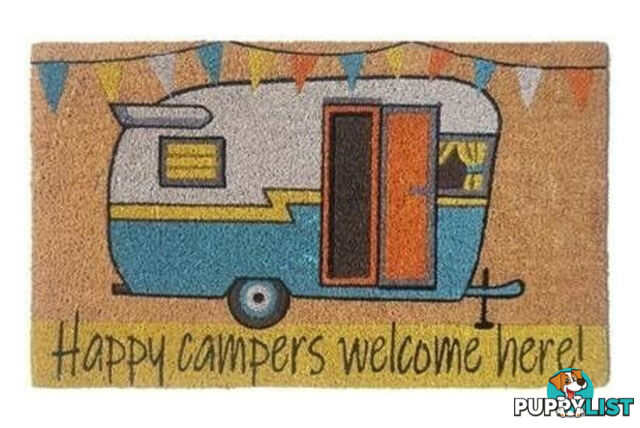 Caravan RV Door Mat Happy Campers Welcome