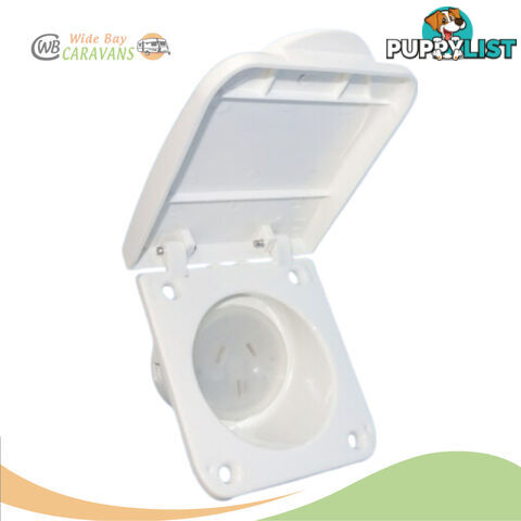 Power Outlet Socket 10A in White