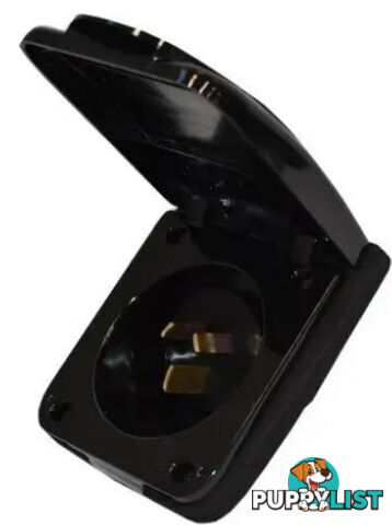 15AMP Power Inlet Socket Black