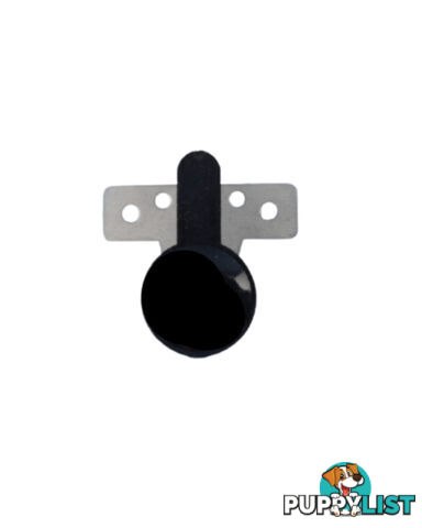 Pushout window Knob Lock With Metal Plate - Black