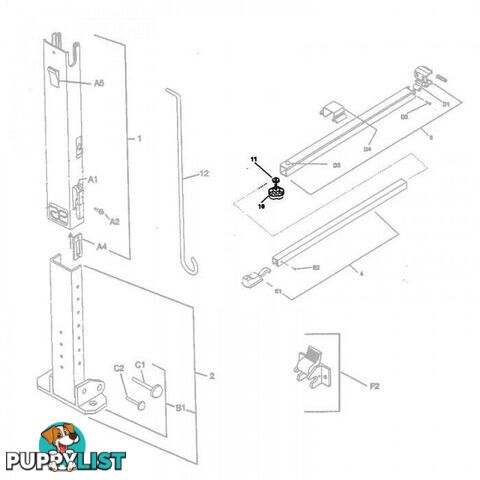 Adjustable Arm Knob & Nut to suit Dometic A&E 8300/8500/8700/9000 Awnings