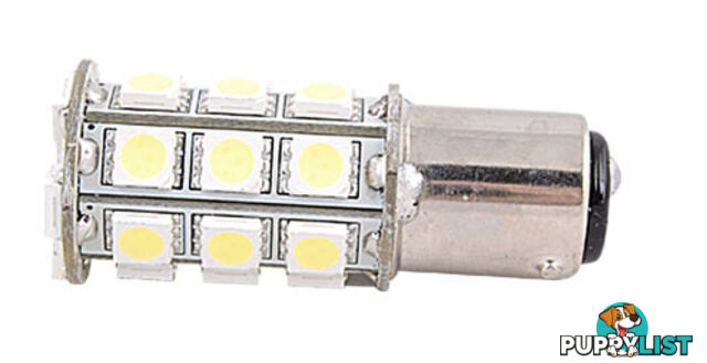 LED - BA15D Double Contact Bulb, 250 Lumens, Parallel Pins, Cool White LEDs