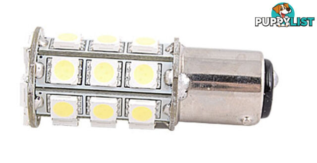 LED - BA15D Double Contact Bulb, 250 Lumens, Parallel Pins, Cool White LEDs