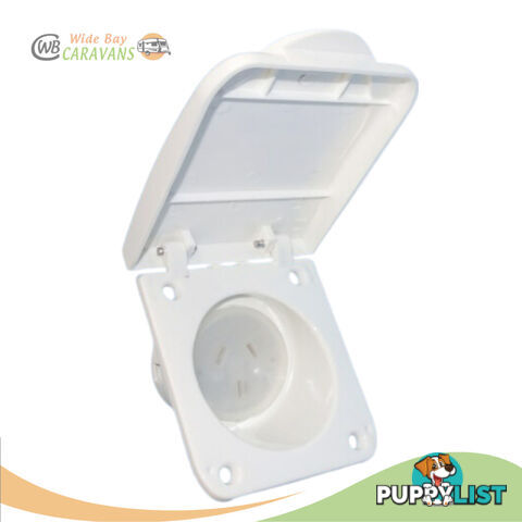 Power Outlet Socket 10A in White