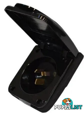 15AMP Power Inlet Socket Black