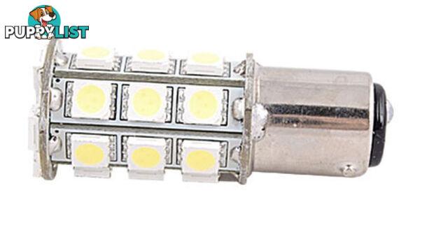 LED - BA15D Double Contact Bulb, 250 Lumens, Parallel Pins, Cool White LEDs