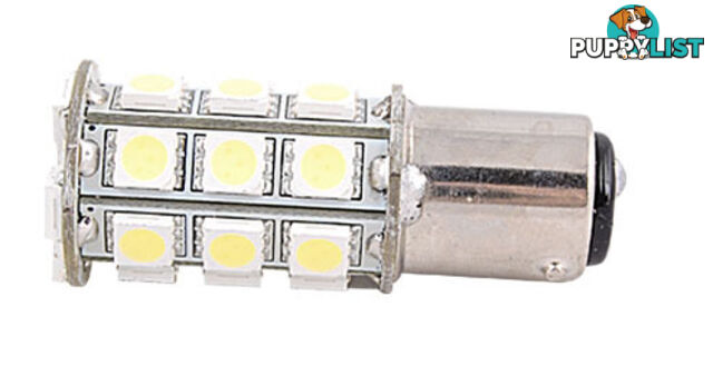 LED - BA15D Double Contact Bulb, 250 Lumens, Parallel Pins, Cool White LEDs