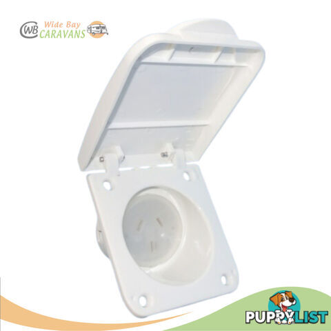 Power Outlet Socket 10A in White