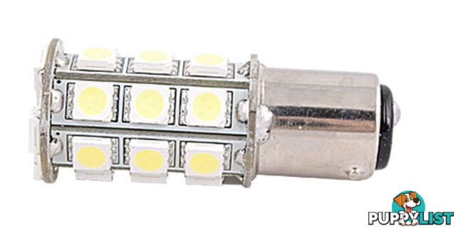 LED - BA15D Double Contact Bulb, 250 Lumens, Parallel Pins, Cool White LEDs