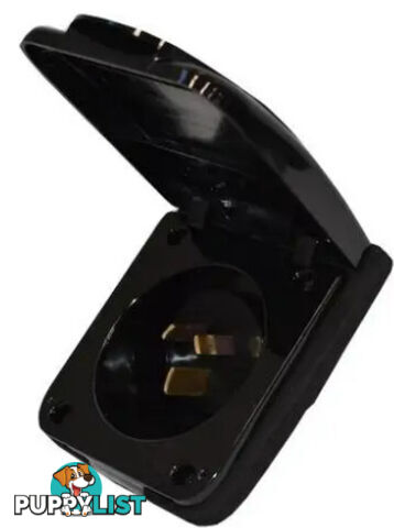 15AMP Power Inlet Socket Black