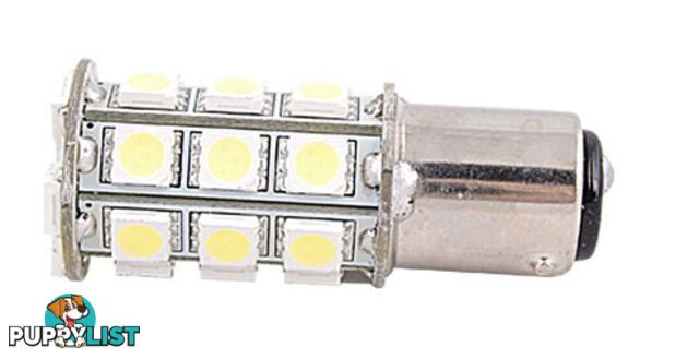 LED - BA15D Double Contact Bulb, 250 Lumens, Parallel Pins, Cool White LEDs