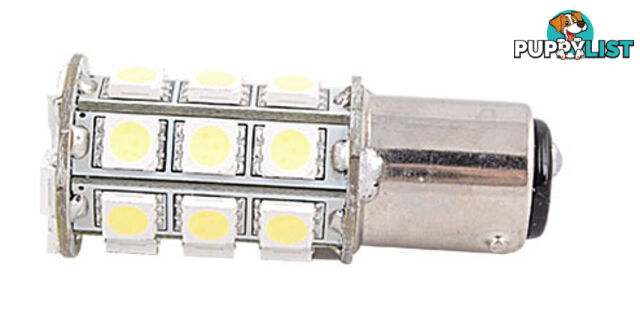 LED - BA15D Double Contact Bulb, 250 Lumens, Parallel Pins, Cool White LEDs