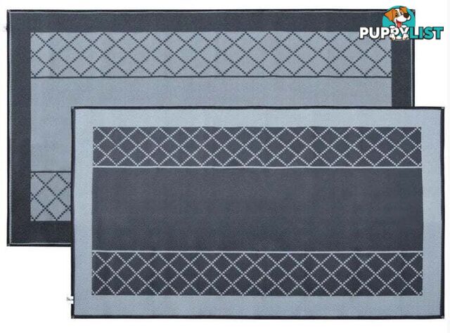 ACM Annex Mat (Crisscross/Plain Centre) Grey/Black