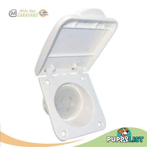 Power Outlet Socket 10A in White