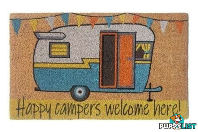 Caravan RV Door Mat Happy Campers Welcome