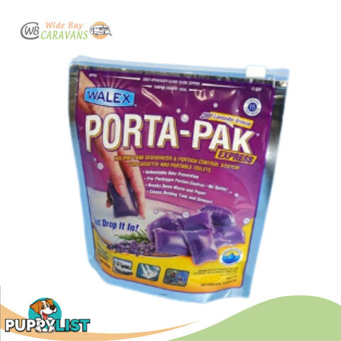 Walex Porta-Pak Express Lavender - Flush or Waste Tank Drop-In - 15 Sachets