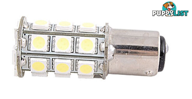 LED - BA15D Double Contact Bulb, 250 Lumens, Parallel Pins, Cool White LEDs