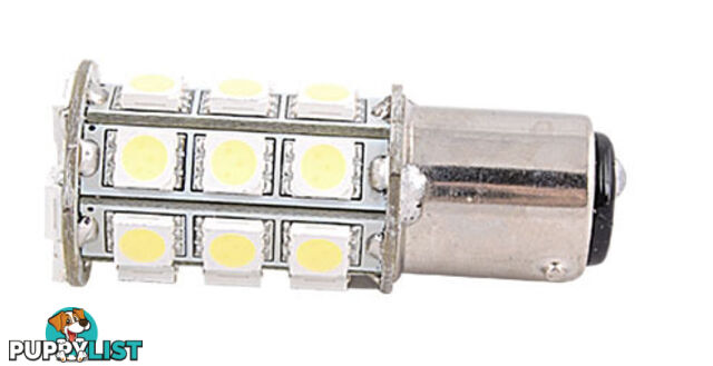 LED - BA15D Double Contact Bulb, 250 Lumens, Parallel Pins, Cool White LEDs