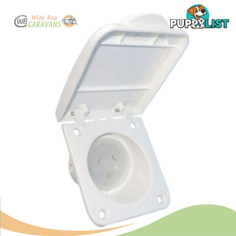 Power Outlet Socket 10A in White