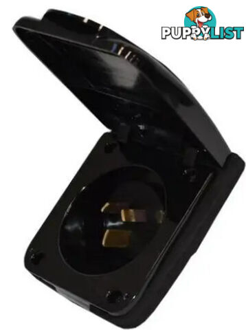 15AMP Power Inlet Socket Black