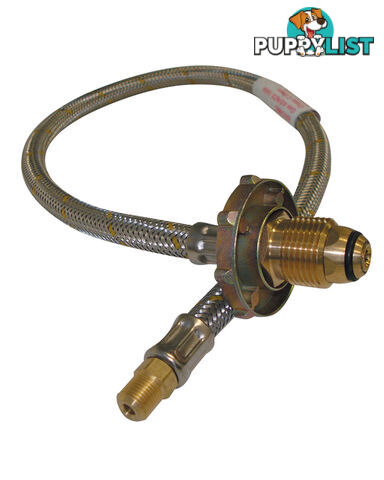 S/S Flexible Hose 600mm with H/Wheel