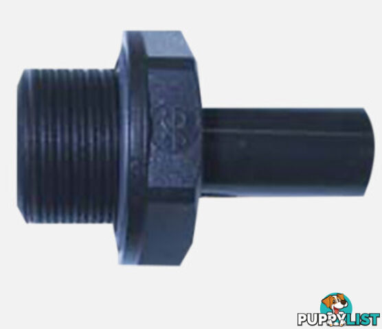 JG Plastic 12mm x 1/2" BSP Straight Male Stem Adaptor. PM051214E