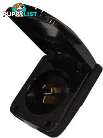 15AMP Power Inlet Socket Black