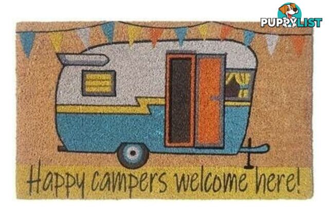 Caravan RV Door Mat Happy Campers Welcome