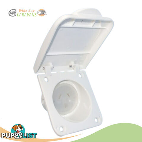 Power Outlet Socket 10A in White