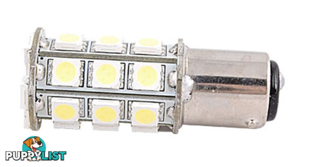 LED - BA15D Double Contact Bulb, 250 Lumens, Parallel Pins, Cool White LEDs