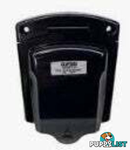 Clipsal Power Inlet, 15amp, Weatherproof Lid, BLACK