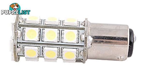 LED - BA15D Double Contact Bulb, 250 Lumens, Parallel Pins, Cool White LEDs