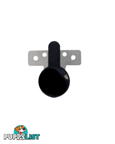 Pushout window Knob Lock With Metal Plate - Black