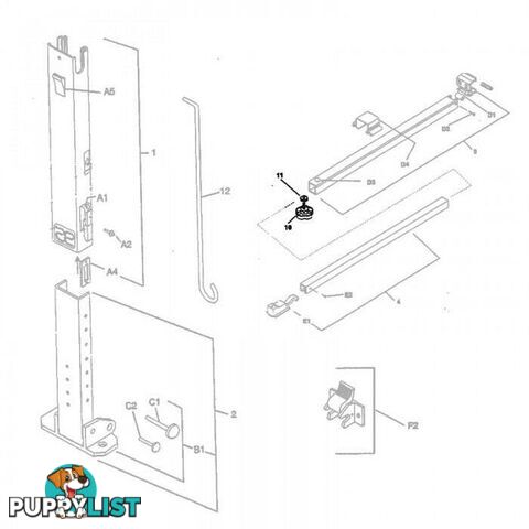 Adjustable Arm Knob & Nut to suit Dometic A&E 8300/8500/8700/9000 Awnings