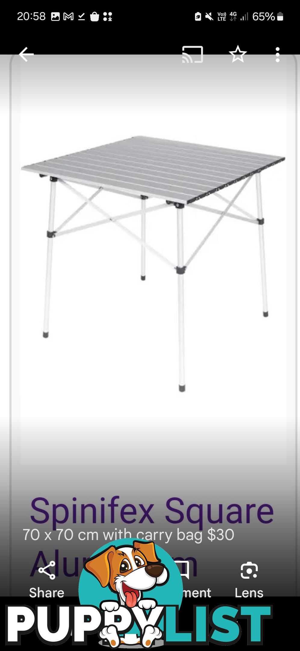 Small camping table