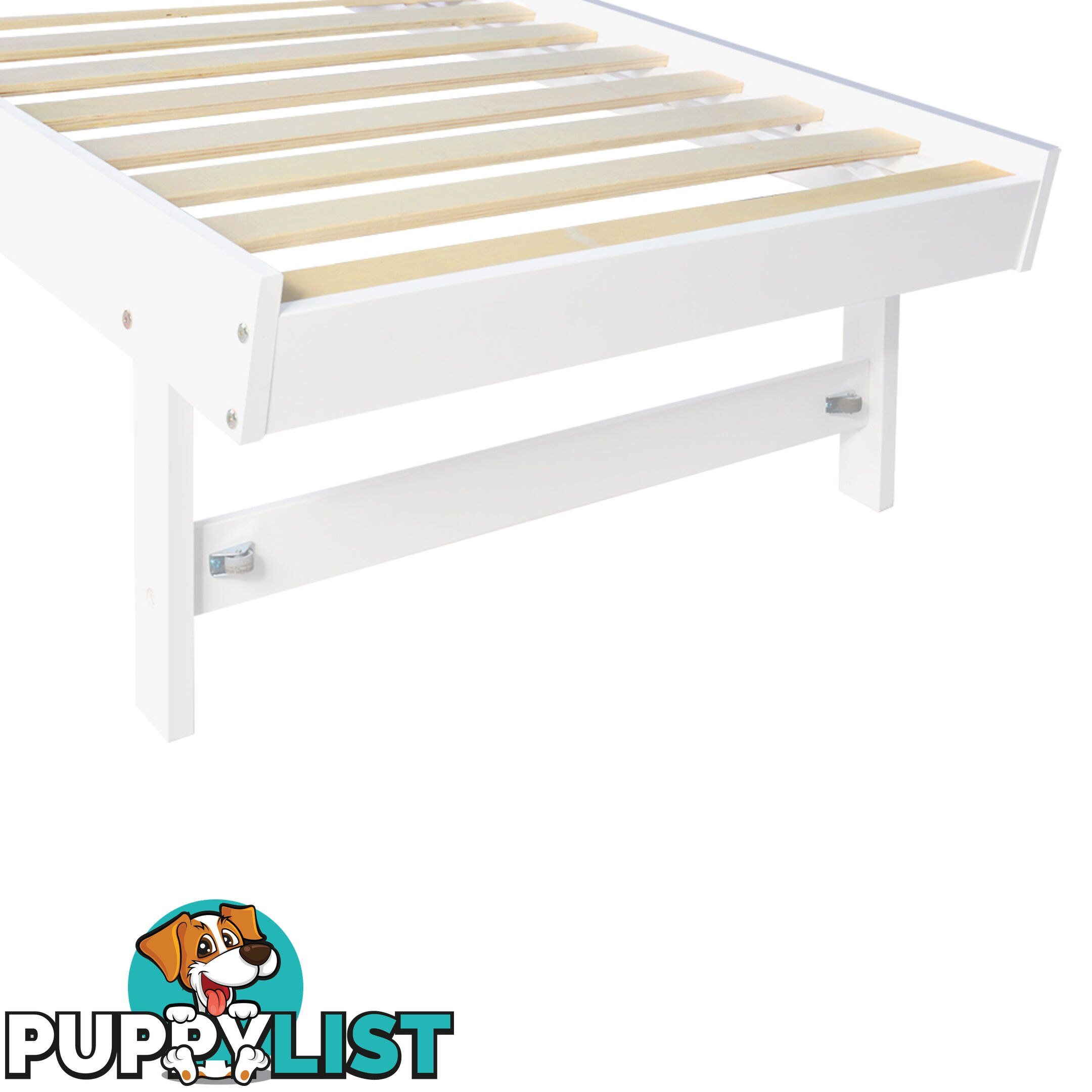 Wooden Sofa Bed Frame Single White