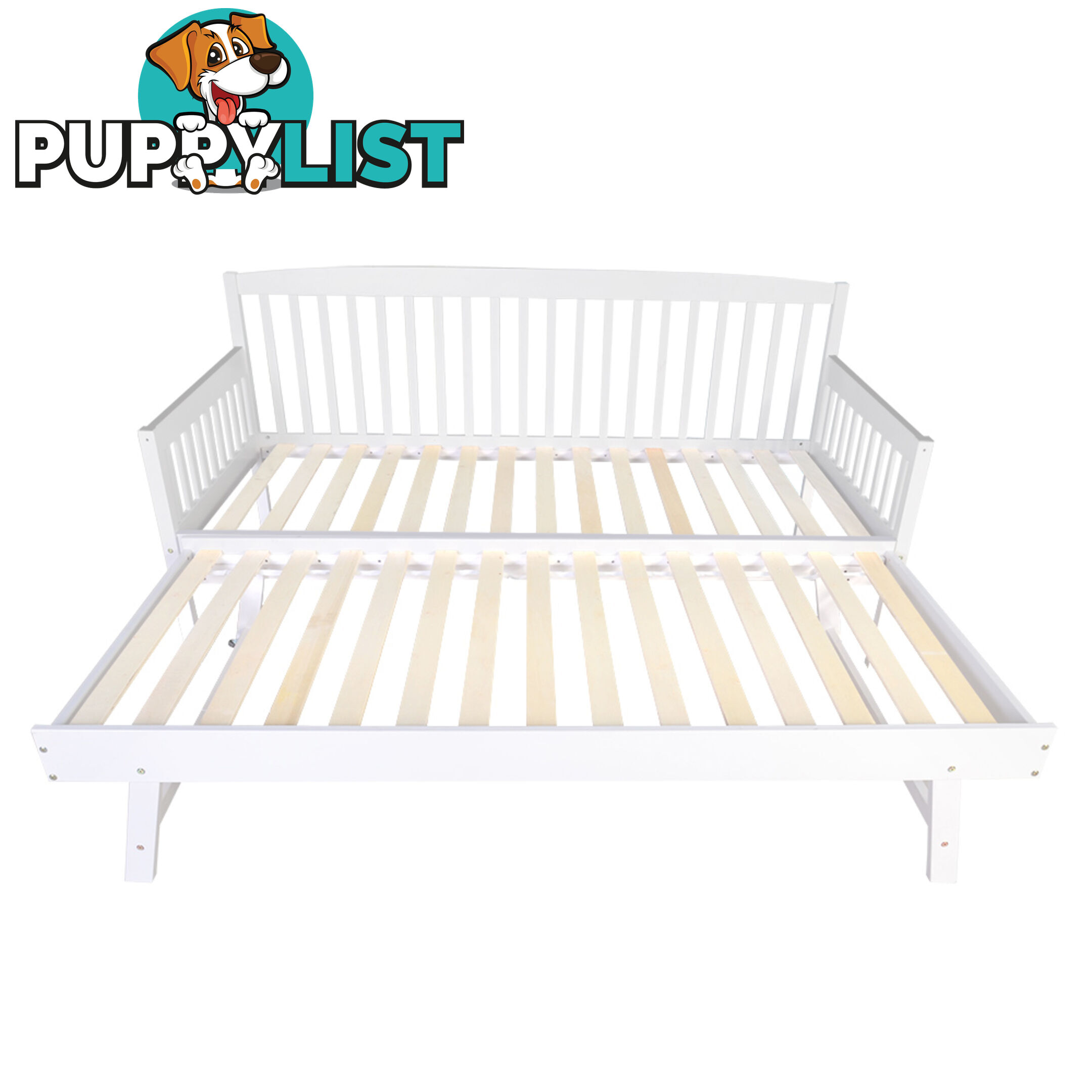 Wooden Sofa Bed Frame Single White