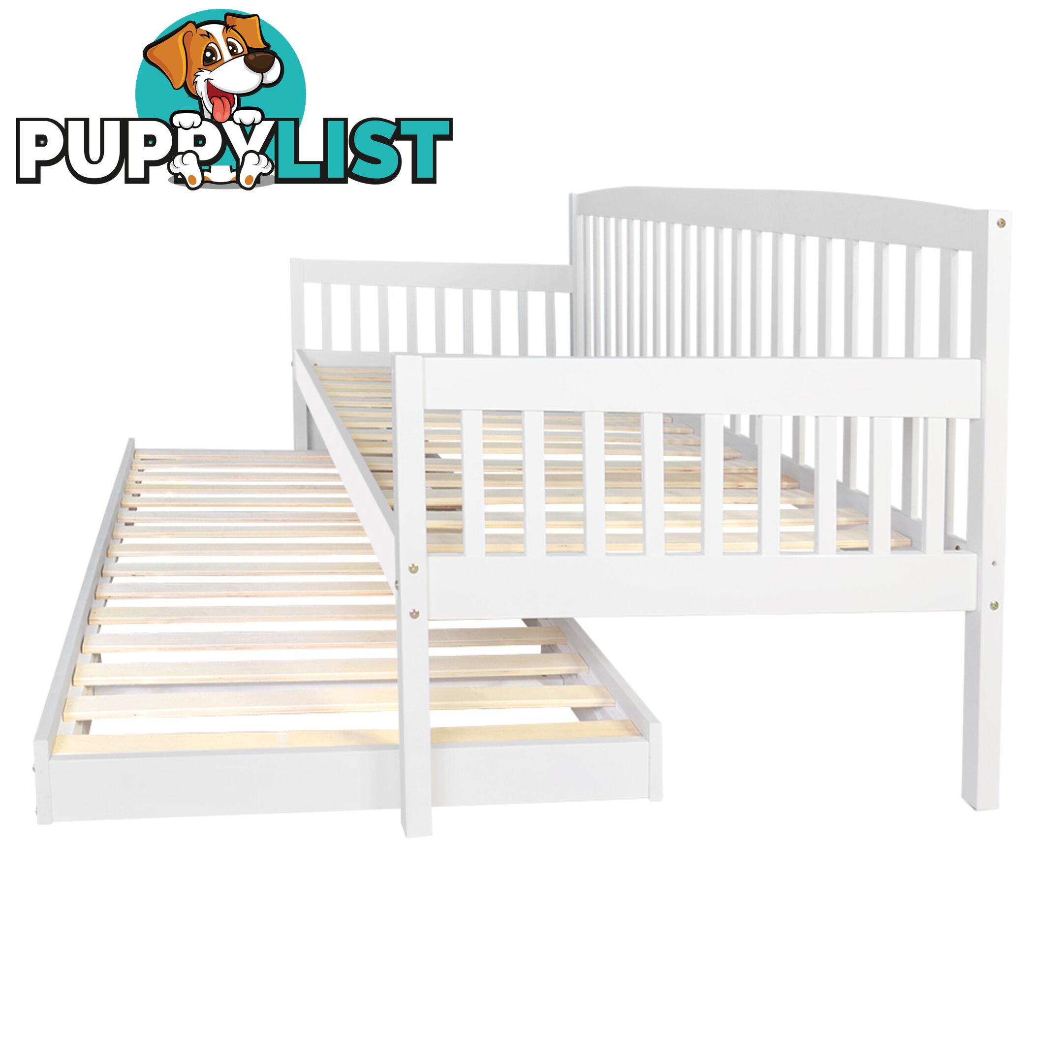 Wooden Sofa Bed Frame Single White