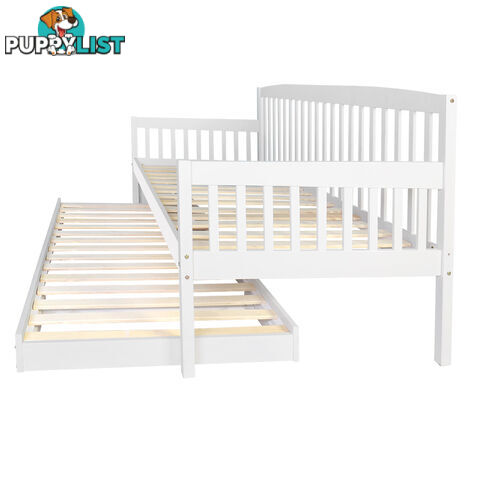 Wooden Sofa Bed Frame Single White