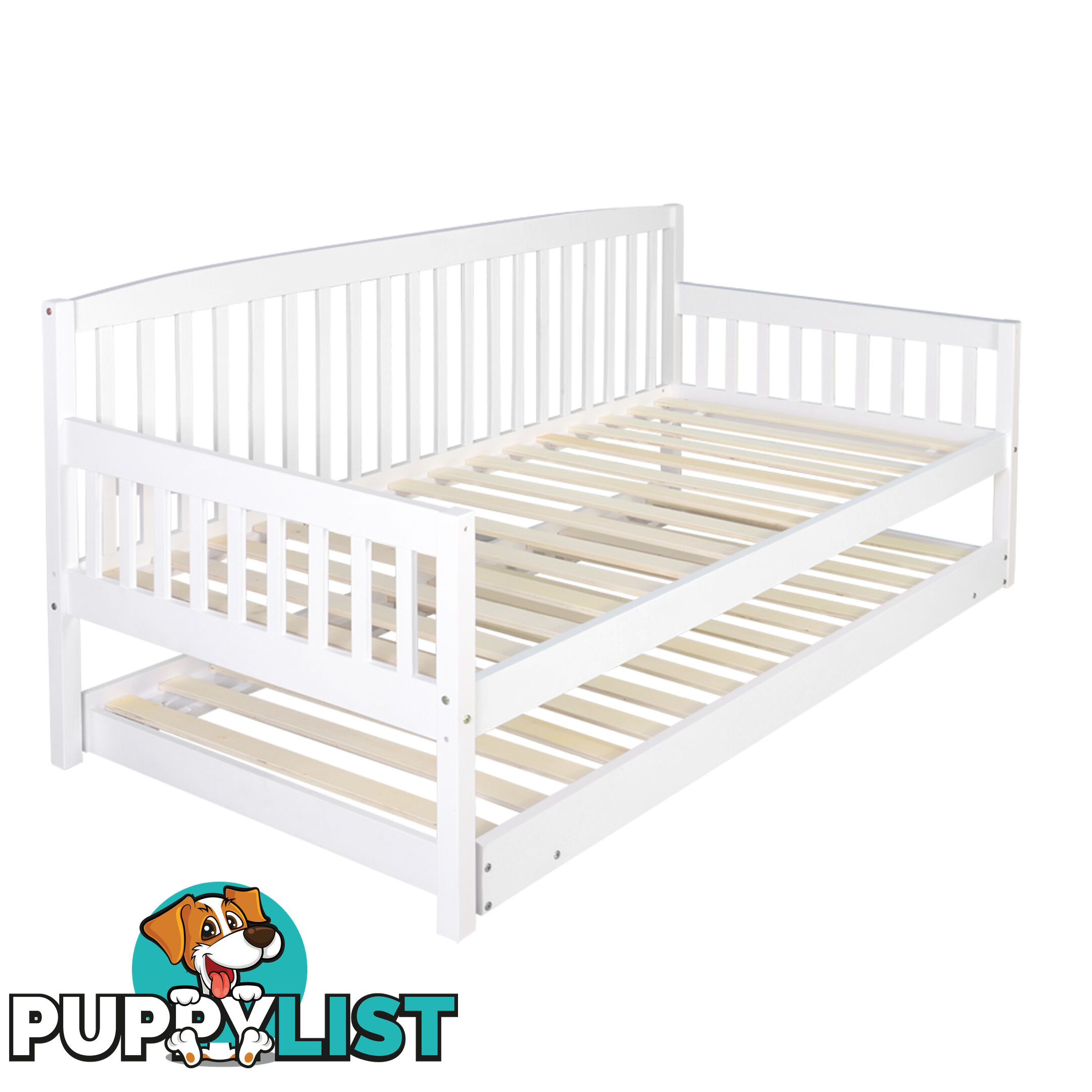 Wooden Sofa Bed Frame Single White