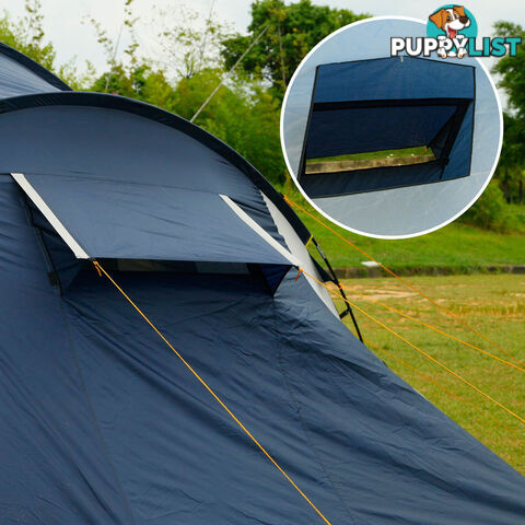 12 Person Family Camping Tent Navy Grey