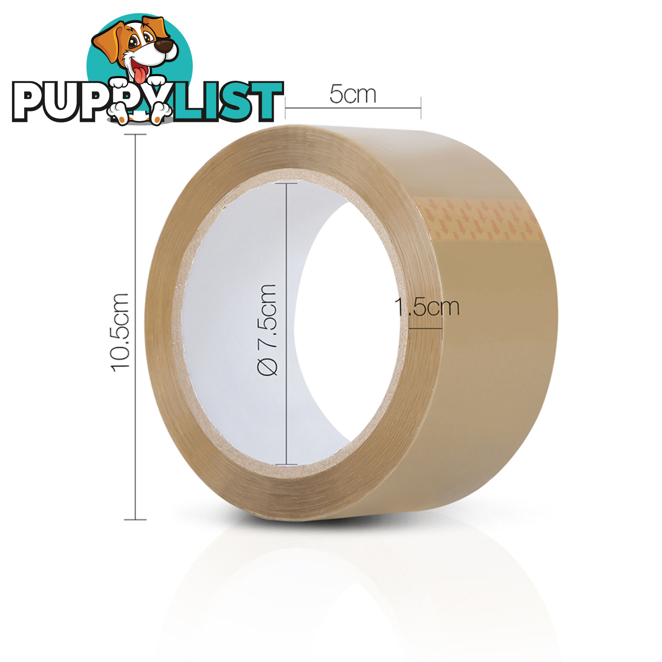 108 Rolls Packing Tape - 48mm x 75m - Brown