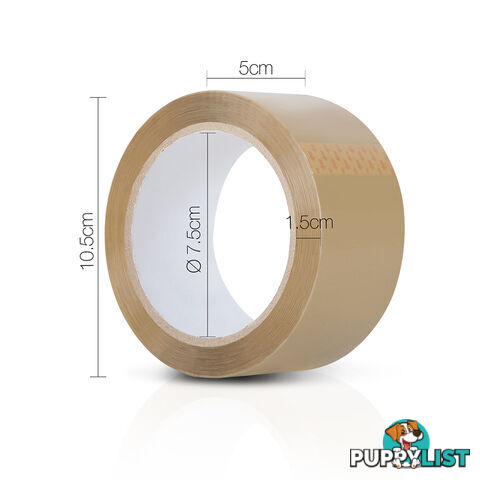 108 Rolls Packing Tape - 48mm x 75m - Brown