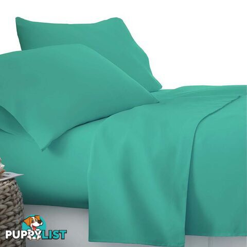 4 Piece Microfibre Sheet Set Double_ÑÐ Aqua