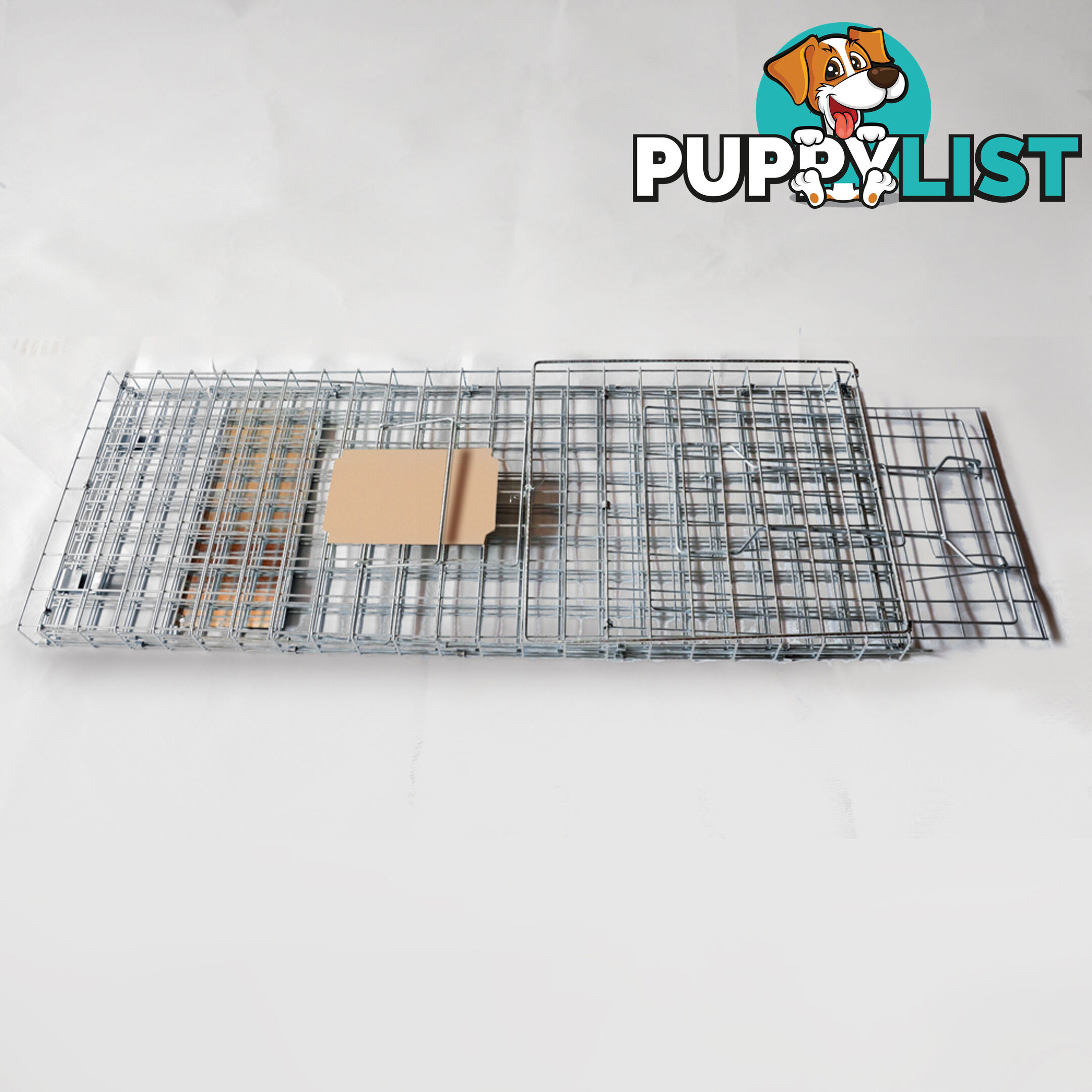 Humane Animal Trap Cage 108 x 40 x 45cm Silver