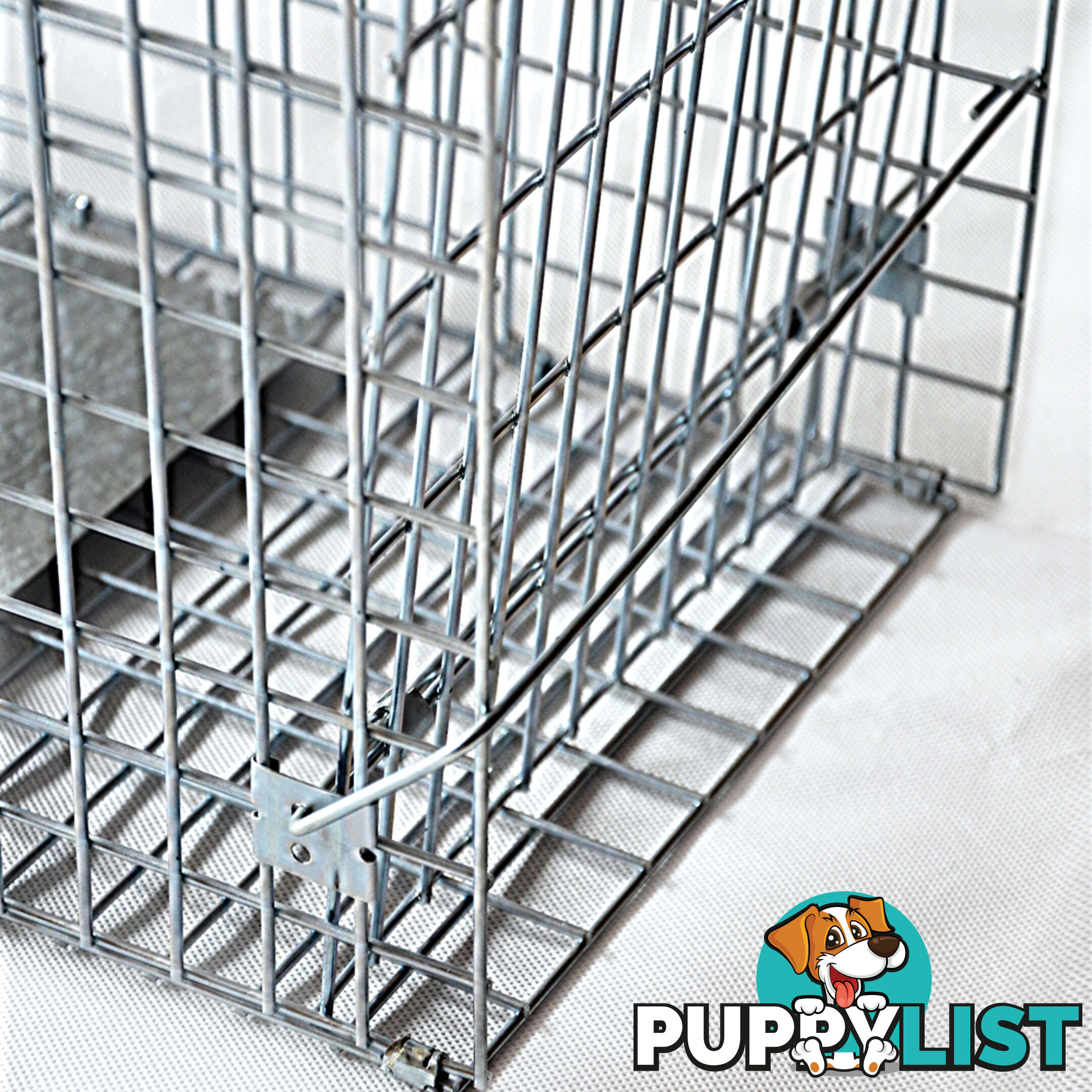 Humane Animal Trap Cage 108 x 40 x 45cm Silver