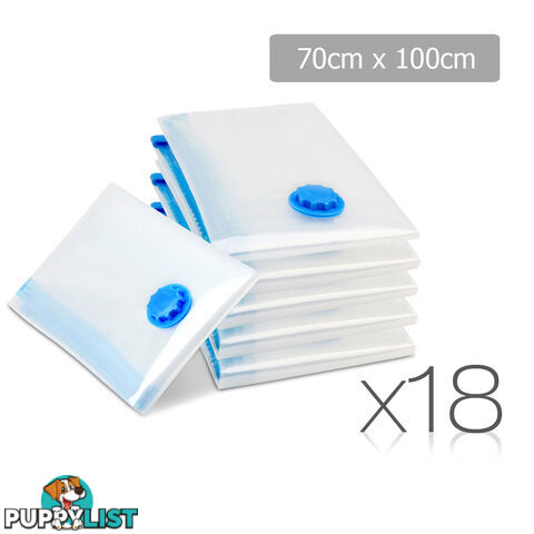 Set of 18 Vacuum Storage Bags 70 x 100cm