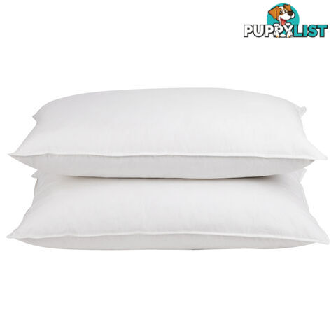 2 Pcs Duck Feathers Down Pillow w/ Bag